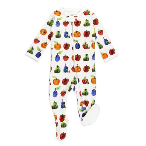 PRICES MAY VARY. GOTS certified, 100% organic cotton Featuring artwork from Eric Carle's The Very Hungry Caterpillar 2-way zipper opens from neck to ankle for easy dressing...and also from ankle to neck for easy diaper changing Fold-over, mitt-sleeves (in Preemie-NB, 0-3m, and 3-6m) for added warmth and protection from self-scratching Chrome/lead/nickel-free zipper and azo-free, non-toxic, eco-friendly dyes Featuring artwork from Eric Carle's The Very Hungry Caterpillar. The L'ovedbaby Organic 2 Baby Gift Guide, Footed Pajamas, Footie Pajama, Baby Protection, Very Hungry Caterpillar, Very Hungry, Organic Baby Clothes, Hungry Caterpillar, Random House