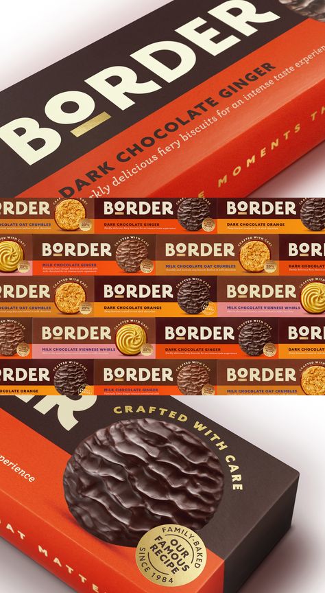 B&B Studio - B&B Studio Rebrands Border, Bringing Accessible Premium Design to the Biscuit Category – B&B studio has partnered with Border Biscuits on a major rebrand of its identity and packaging design following a significant repositioning exercise. – #biscuitpackaging #packagingdesign #worldpackaging #worldpackagingdesign Premium Cookies Packaging, Premium Biscuit Packaging, Premium Packaging Design Inspiration, Premium Branding Design, Biscuit Package Design, Premium Chocolate Packaging Design, Biscuits Packaging Design, Biscuit Branding, Biscuit Packaging Design