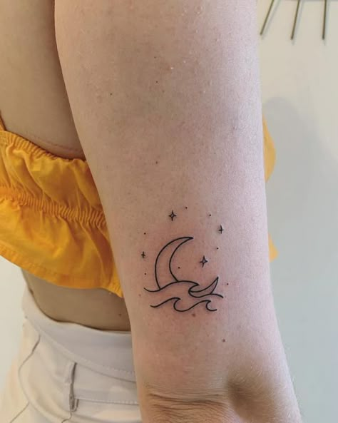 A Moon Tattoo, Moon Symbolism, Blue Moon Tattoo, Luna Tattoo, Half Moon Tattoo, Wave Tattoo Design, Small Moon Tattoos, Full Moon Tattoo, About Moon