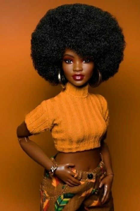 Feminine Itch, Black Barbie Doll, Afro Barbie, Natural Hair Doll, Real Barbie, Black Baby Dolls, Black Barbies, Diva Dolls, Curvy Barbie