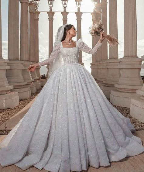 Wedding Bridge, Sleeve Wedding Dress Lace, Elegant Long Sleeve Wedding Dresses, Queen Wedding Dress, Elegant Bridal Dress, Turkey Wedding, Dress With Gloves, Muslim Wedding Dresses, Long Sleeve Wedding Dress