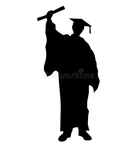 Graduation Vector Illustrations, Student Silhouette, Graduate Silhouette, Graduation Silhouette, Student Illustration, Graduation Clip Art, Dove Drawing, Frozen Images, Graduation Images