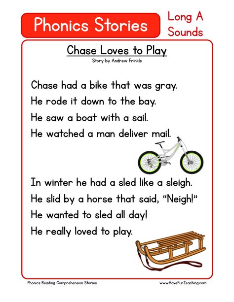 This Reading Comprehension Worksheet - Chase Loves to Play is for teaching reading comprehension. Use this reading comprehension story to teach reading comprehension. Kindergarten Worksheets Reading, Phonics Stories, Third Grade Reading Comprehension, Phonics Reading Passages, Phonics Readers, Teaching Reading Comprehension, Reading Comprehension Kindergarten, Kindergarten Reading Worksheets, Preschool Reading