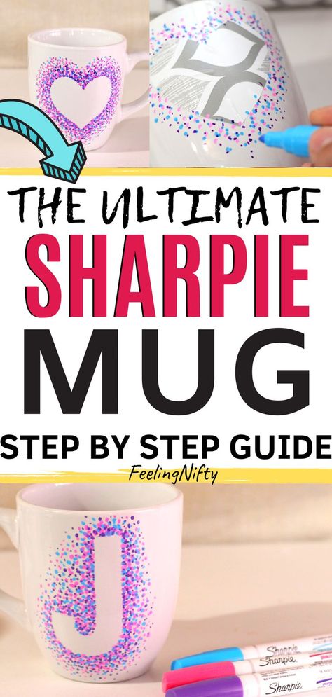 Sharpie Mug Designs, Boyfriend Christmas Diy, Papa Birthday, Diy Christmas Gifts For Boyfriend, Sharpie Mugs, Diy Christmas Gifts For Kids, Diy Sharpie Mug, Valentines Bricolage, Library Crafts