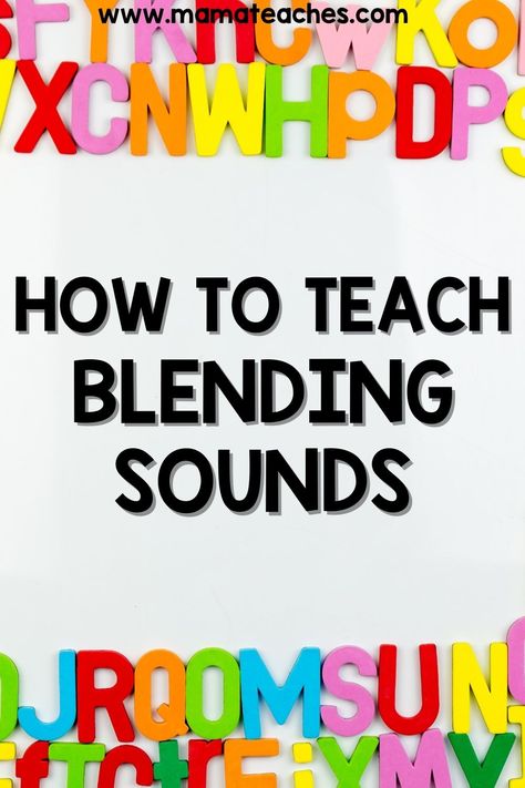 Blend Practice Kindergarten, Letter Sound Blending Activities, Help With Blending Sounds, Teaching Letter Blends, How To Teach Blends, Teach Blending Sounds, Sounding Out Words Kindergarten, Blending 2 Letter Sounds, Blending Sounds Activities Preschool