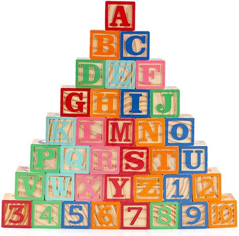 Wooden Abc Blocks, Toys For Kids Boys, Wooden Alphabet Blocks, Learning Preschool, Number Blocks, Blocks For Toddlers, Sensory Toys For Kids, Abc Blocks, Wooden Building