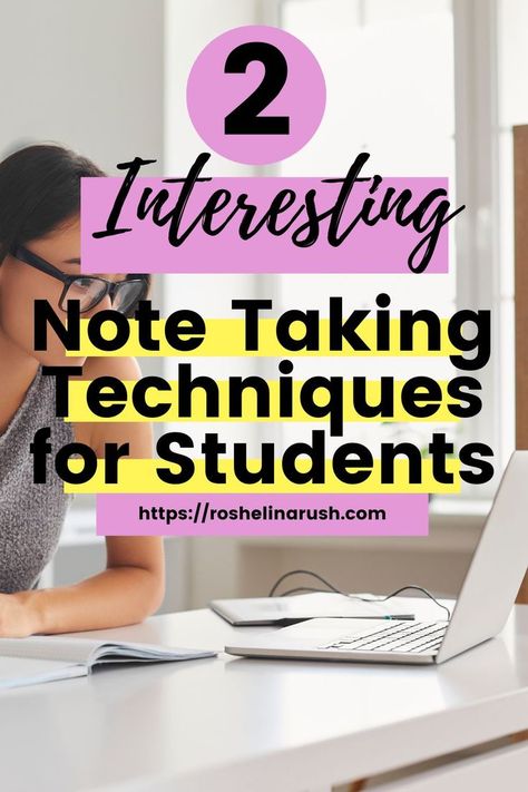 female student sitting at desk with laptop and taking notes in notepad How To Take Notes In College, Note Taking Techniques, Hacks For High School, Note Taking Hacks, Productive Studying, Ways To Take Notes, College Note Taking, Secret Notes, College Notes