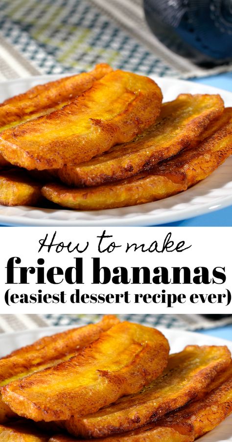 Literally the easiest recipe to make (you just need TWO ingredients) and one of our favorites. Fried bananas are quick to make and topped with vanilla ice cream (and maybe a little chocolate syrup?) they are out of this world amazing. A great little dessert recipe for when you are short on time but want great results. This also happens to be a super inexpensive dessert as well, because: bananas! Enjoy! Fry Banana Recipes, Inexpensive Desserts, Fried Banana Recipes, Deep Fried Bananas, Unripe Banana, Banana Desserts, Banana Dessert Recipes, Banana And Egg, Fried Bananas