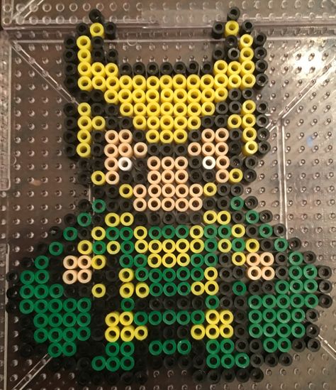 Loki Perler Beads, Mini Perler Beads, Harry Potter Perler Beads, Perler Bead Designs, Pixel Beads, Perler Art, Diy Perler Bead Crafts, Perler Crafts, Bead Projects