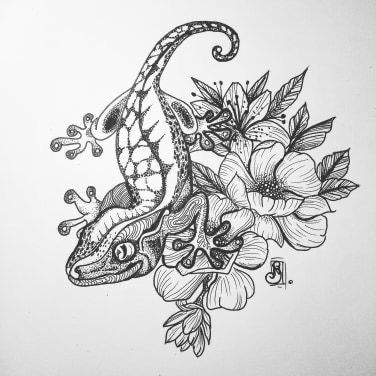 Gecko Sketch, Lizard Tattoo Design, Gecko Tattoo, 22 Tattoo, Mum Tattoo, Lizard Tattoo, Birthday Tattoo, Snake Tattoo Design, Theme Tattoo