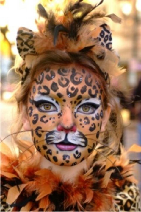 Animal. Leopard Face Paint, Jaguar Cat, Kitty Face Paint, Animal Face Paintings, Adult Face Painting, Leopard Face, Kids Face Paint, Halloween Tattoo, Body Suit Tattoo