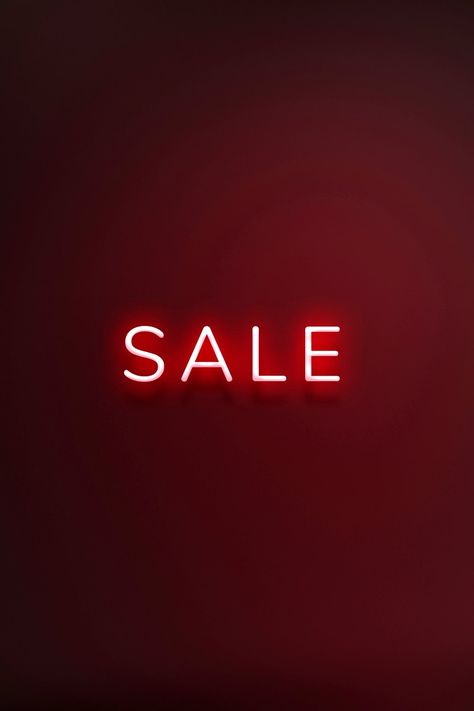 Shop Update Image, Sale Poster Ideas, Background Dark Red, Sale Story, Bae Ideas, Sale Aesthetic, Red Gradient Background, Sale Background, Neon Text