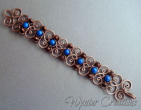 Copper And Blue, Diy Wire Jewelry Rings, Wire Jewelry Patterns, Wire Jewelery, Wire Wrapped Jewelry Diy, Wire Jewelry Making, Wire Wrapped Jewelry Tutorials, Bijoux Fil Aluminium, Copper Wire Jewelry