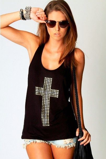 2013 New Fashion Brand Sequins Cross Sexy Casual Vest Tank Tops Camisole Petite Plus Size For Women Backless Tank Top, Cross Shirts, Tank Top Camisole, Sleeveless Tank Top, Racerback Tank Top, Young Woman, Clothes And Shoes, Clothes And Accessories, Clothes Accessories