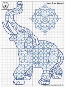 Free Blackwork Patterns · Cross-Stitch | CraftGossip.com Motifs Blackwork, Blackwork Embroidery Designs, Charts Patterns, Elephant Cross Stitch, Blackwork Embroidery Patterns, Blackwork Cross Stitch, Blackwork Patterns, Stitch Sampler, Blackwork Embroidery