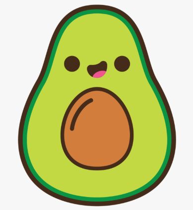 Avocado Cartoon, Fruits Drawing, Avocado Fruit, Cute Easy Doodles, Cute Avocado, Kitty Drawing, Hello Kitty Drawing, Cute Doodles Drawings, Cute Easy Drawings