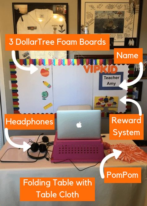 Click here for behind the scenes VIPKID classroom with tips for setting up your virtual classroom for teaching ESL.  Plus, learn how you can work from home teaching English with VIPKID and make up to $22 per hour!  This full VIPKID review includes everything you need to know about VIPKID! Teach English To Kids, Vip Kid, Classroom Background, Esl Classroom, Teaching English Online, Virtual School, Online Classroom, Online Teachers, Esl Teachers