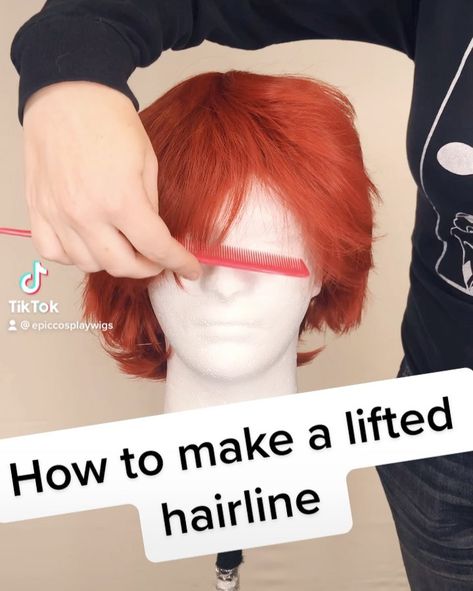 Karma Cosplay, Cosplay Crafting, Cosplay Hacks, Cosplay Wig Tutorial, Short Wig Styles, Wig Tutorials, Von Karma, Wig Maker, Wig Tutorial