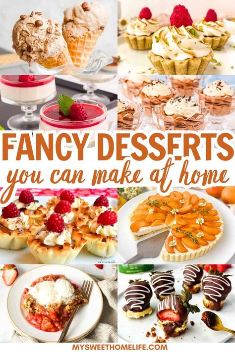 Shareable Desserts Parties, Simple Fancy Desserts, Restaurant Style Desserts, Fancy Dinner Desserts, Girls Night Dessert Ideas, Pretty Dessert Recipes, Dessert Recipes Birthday, Restaurant Desserts Ideas, Desserts For Dinner Party