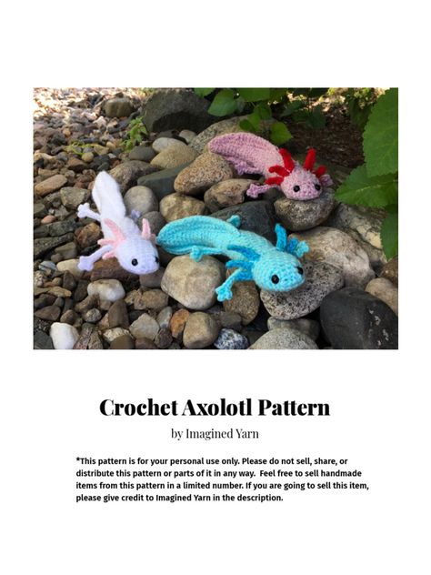 Crochet Patterns Free Axolotl, Axolotl Knitting Pattern, Crochet Mothman Pattern Free, Amigurumi Axolotl Free Pattern, Crochet Minecraft Axolotl, No Sew Axolotl Crochet, Free Crochet Axolotl Pattern, Axolotl Amigurumi Free Pattern, Free Axolotl Crochet Pattern