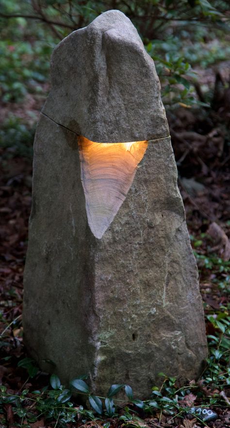 Stone Lighting, Stone Sculptures, Stone Lamp, Garden Lights, Stone Crafts, Stone Sculpture, Stone Work, Stone Design, Zen Garden