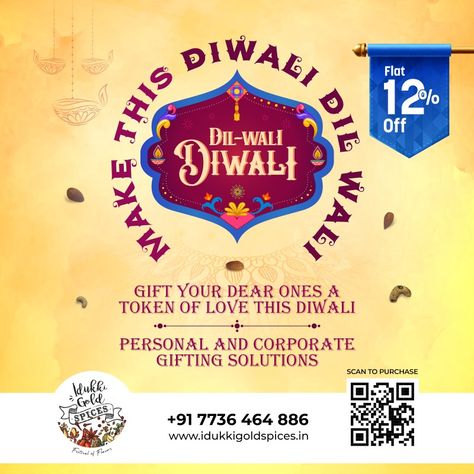 🧧🪔This Diwali season, Idukki Gold Spices, the premium spice brand from Kerala brings to you reasons of joy. 🎊🛒🎆Get flat 12% off on any purchase of Idukki Gold Spice product to make your family, friends, and colleagues enjoy the spirit of Diwali with your spices gift hamper.🎁💐💝 #dilwalidiwali 📞+91 7736 464 886 🌐 www.idukkigoldspices.in . . . . . . . #idukkigoldspices #diwali #diwalioffers #diwalisale #diwaligifts #healthylifestyle #wholespices #groundspices #indianspicesonline #india Idukki Gold, Premium Spices, Spice Gift, Diwali Sale, Diwali Gifts, Gift Hampers, Pop Tarts, The Spirit, Kerala