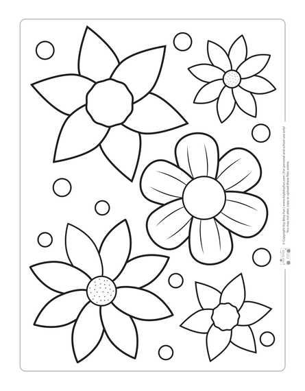 Flowers Coloring Page Printable Coloring Page Flowers, Spring Flowers Coloring Pages, Simple Flower Coloring Pages, Flowers To Color, Printable Flower Pattern, Flower Coloring Pages For Kids, Printable Easter Coloring Pages, Easter Coloring Pages For Kids, Free Easter Coloring Pages