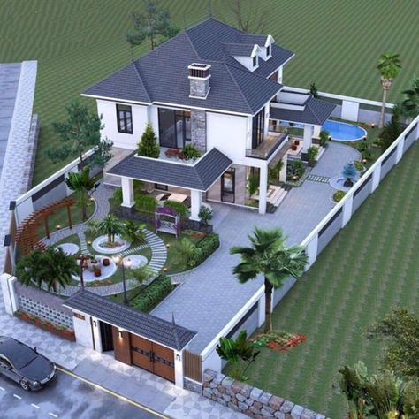 Modern Village, बेडरूम डिजाइन, Home Designs Exterior, Two Story House Design, Villain Aesthetic, House Plans Mansion, Best Modern House Design, Casas The Sims 4, Village Photography