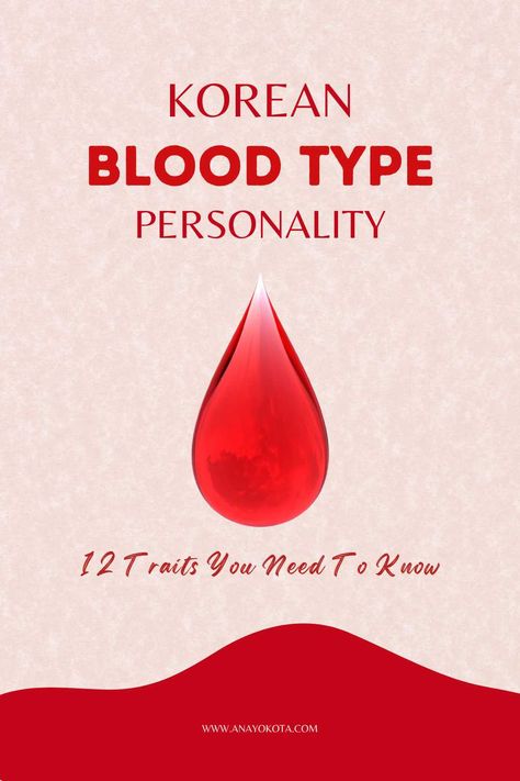 Wondering about your unique personality traits? Look to Korean culture for insight! Learn how blood type can give valuable insights into behavior and attitude, plus get tips for using this ancient practice to help you live life to the fullest. Click now to unlock the secrets of the Korean blood type personality! #bloodtype #koreanbloodtype #bloodtypepersonality Blood Type B Personality, O Positive Blood, Blood Type Personality, Rarest Blood Type, Type B Personality, Ab Blood Type, O Blood Type, Type Personality, Blood Type Diet