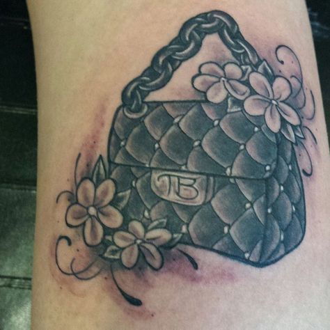 Purse Tattoo, Fingerprint Tattoos, Real Tattoos, Fashion Tattoos, Real Fashion, Real Tattoo, Sleeve Tattoos For Women, Tattoo Idea, Black Purses