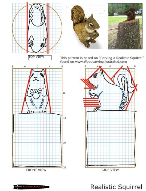 Squirrel Carving, Chainsaw Carving Patterns, Whittling Patterns, Chainsaw Wood Carving, Chainsaw Art, Whittling Projects, Chainsaw Carvings, Wood Carving For Beginners, Dremel Wood Carving