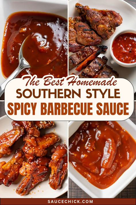 Spicy Southern Style Barbecue Sauce Recipe Homemade Spicy Bbq Sauce Recipe, B B Q Sauce Recipe, Sweet Heat Bbq Sauce Recipe, Sweet And Spicy Barbecue Sauce Recipe, Hot Bbq Sauce Recipe, Sweet And Spicy Bbq Sauce Recipe, Sweet Bbq Sauce Recipe, Spicy Bbq Sauce Recipe, Spicy Barbecue Sauce Recipe