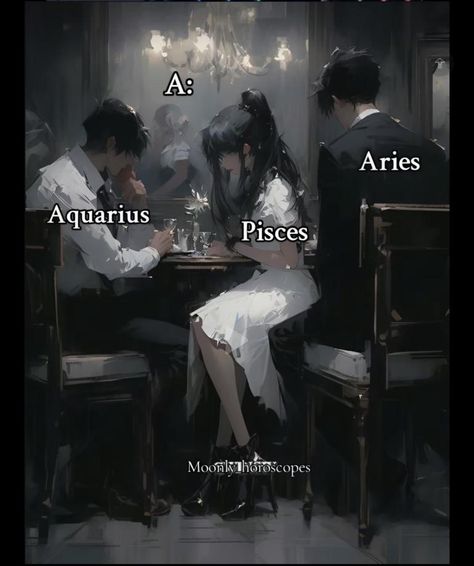 #Art #drawing #zodiac #aquarius #piscis #aries Pisces X Aries Ship, Aquarius X Aries Drawing, Sun In Aquarius Moon In Pisces, Aquarius Representation, Aries And Aquarius, Zodiac Aquarius, Aquarius And Pisces Memes, Art Drawing, Drawings