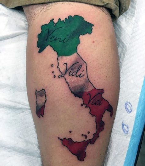 100 Amazing Italian Tattoo Design with Meaning, Ideas and Celebrities | Body Art Guru Italian Flag Tattoo, Italian Quote Tattoos, Italy Tattoo, Italian Tattoos, Pride Tattoo, Flag Tattoo, Skeleton Hand Tattoo, Italian Flag, Line Art Tattoos