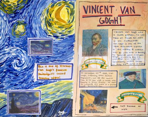 A Level Art Sketchbook Layout, Artist Research Page, Gcse Art Sketchbook, A Level Art Sketchbook, Art Zine, Vincent Van Gogh Art, Arte Van Gogh, Art Study, Art Journal Therapy