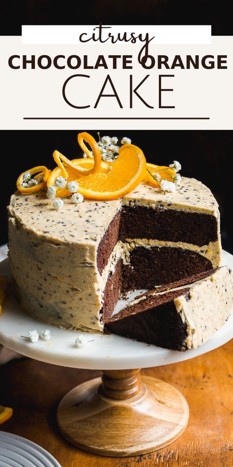 Orange Flavoured Cake, Orange Birthday Cake, Homemade Icing, Chocolate Orange Cake, Orange Chocolate Cake, Orange Frosting, Orange Cake Recipe, Orange Chocolate, Layer Cake Recipes