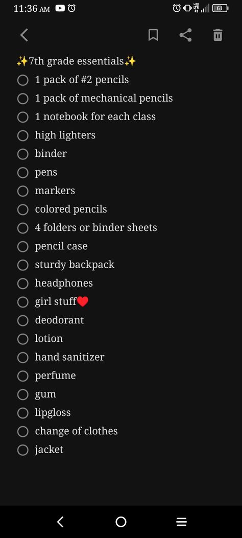 7th Grade Survival Kit, 7th Grade Tips For Girls Middle School, 7th Grade School Supplies List, 7th Grade Advice, 7th Grade School Supplies, Highschool Advice, 8th Grade Tips, 7th Grade Tips, 7th Grade Outfits