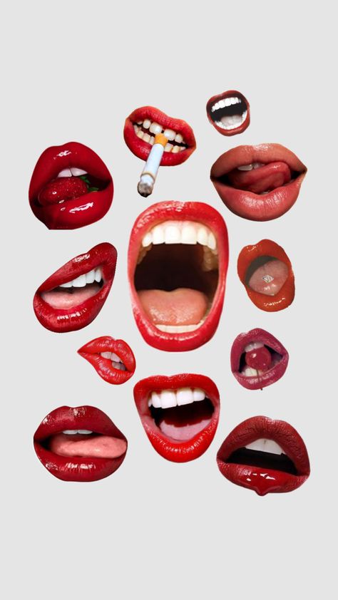 lips Pop Art Widgets, Aesthetic Lips Drawing, Lips Astethic, Lip Collage, Lips Graphic Design, Mouth Collage, Lips Collage, Drawing Ideas People, Aesthetic Lips