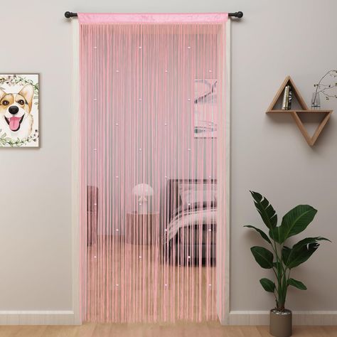 PRICES MAY VARY. 【Door Beads Curtains Applicable places】:Bead curtain Most are used for door curtains, also can be used for room divider curtain,closet curtains,doorway bead curtain,closet curtains for bedroom closet door,hippie room decor etc. 【Features of Beaded Curtains for Doorways】：You can cut doorway curtains to the shape and look you want, (pay attention here! For the Safety of Pets and Children, Please Cut it Short to Facilitate the Passage of Children and Pets.) 【Bead Curtain Material】: Pink Bead Curtain, Beads Curtain Ideas Room Dividers, Pink Beaded Curtains, Diy Closet Curtain Ideas, Sanrio Quinceanera, Doorway Curtain Ideas, Bead Curtain Doorway, Closet Curtain Ideas, Pink Door Decor