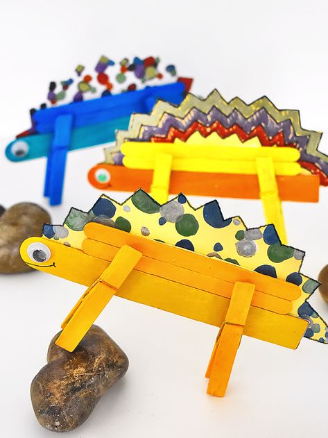 Dinosaur Crafts Preschool, Dinosaur Craft, Giraffe Crafts, Easy Preschool Crafts, Unicorn Craft, Airplane Crafts, Popsicle Crafts, Stick Crafts, Dinosaur Crafts