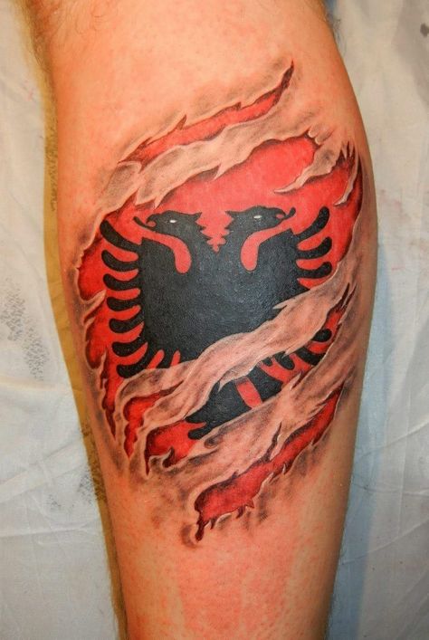 Albanian Tattoos - Facebook Albania Flag Tattoo, Albanian Tattoo Ideas, Albanian Eagle Tattoo, Albania Tattoo, Albanian Tattoo, Eagle Tattoo Design, Albanian Eagle, Albanian Flag, Create A Tattoo