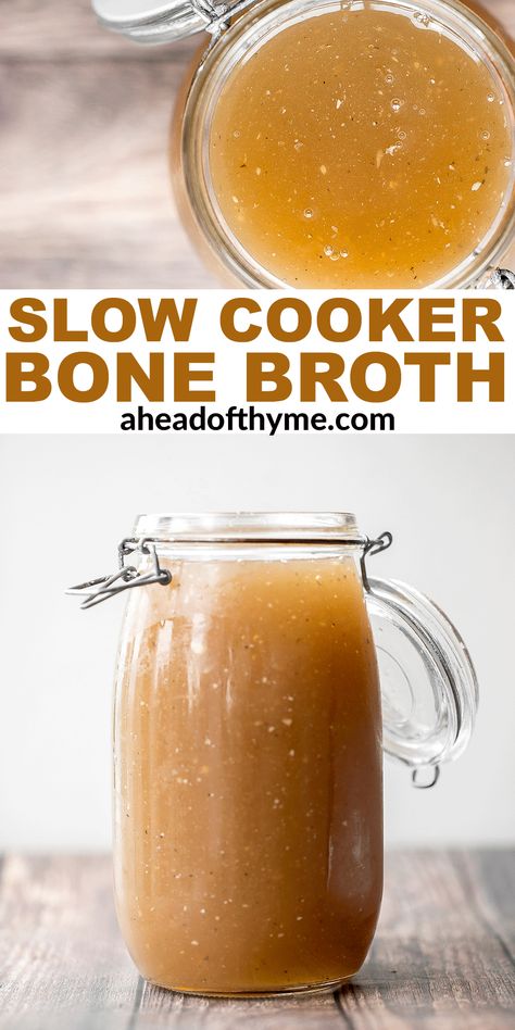 Slow Cooker Bone Broth Bone Marrow Broth, Soup Benefits, Slow Cooker Bone Broth, Beef Marrow Bones, Bone Broth Soup, Making Bone Broth, Beef Back Ribs, Broth Soup, Bone Broth Recipe