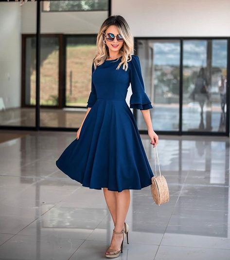 Mode Inspo, Formal Wedding, Modest Dresses, Elegant Outfit, Work Outfits, Modest Outfits, Latest Fashion For Women, Lany, Blue Dress