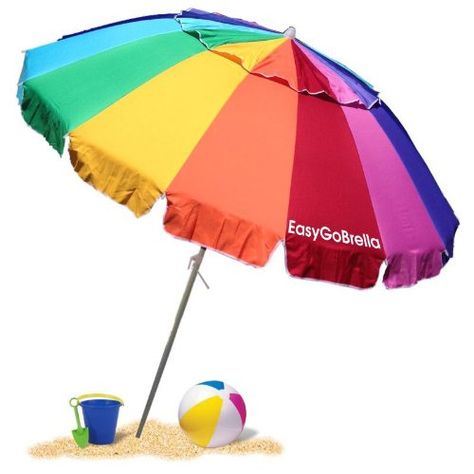 Best Beach Umbrella For Shade On The Beach This Summer Big Umbrella, Best Tents For Camping, Rainbow Beach, Camp Furniture, Beach Umbrella, Rainbow Design, Patio Umbrellas, Beach Chairs, Carry Bag