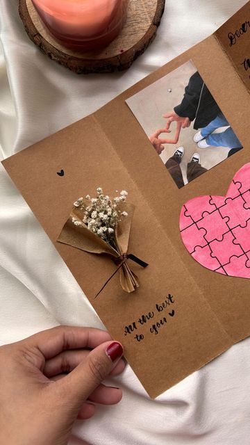 Cards For Sister Handmade, Love Letter Decoration Ideas, Handmade Gifts For Sister, Letter Decoration Ideas, Scrapbook For Best Friend, Diy Engagement Gifts, Diy Valentine Gifts For Boyfriend, Handmade Gifts For Girlfriend