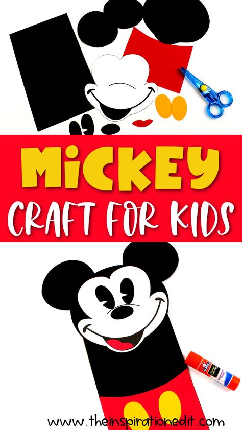 Disney Theme Crafts, Mickey Mouse Crafts For Kids, Mickey Mouse Activities Preschool, Mickey Preschool Activities, Disney Projects For Preschoolers, Mickey Mouse Day Activities, Mickey Mouse Arts And Crafts, Mickey Mouse Crafts For Preschoolers, Mickey Mouse Paper Crafts