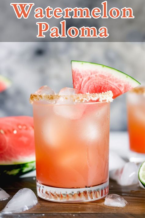 Try the Watermelon Paloma, a refreshing and vibrant cocktail that combines the sweet and juicy flavors of watermelon with the tangy citrus notes of grapefruit and lime. Cod Piccata Recipe, Watermelon Paloma, Watermelon Tequila, Cocktail Tequila, Easy Cocktail Recipe, Paloma Recipe, Watermelon Cocktail, Grapefruit Cocktail, Paloma Cocktail