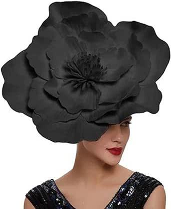 YURAOER Large Flower Fascinators for Women Tea Party Fancy Flower Hats Headwears for Girls Women Statement Accessories Women Tea Party, Bridal Flower Headband, Wedding Headwear, Flower Hair Band, Bridal Headdress, Flower Fascinator, Events Photography, Party Headband, Tea Party Hats