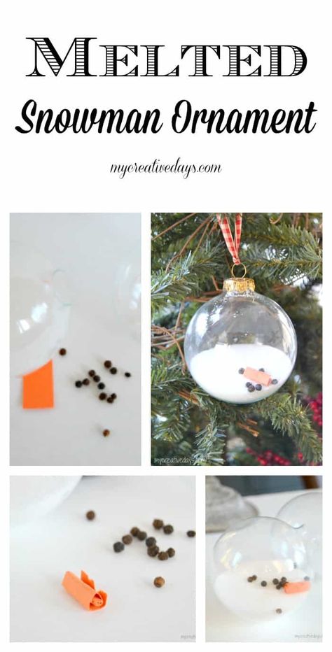 Homemade Christmas Ornament, Melted Snowman Ornament, Christmas Orniments, Melting Snowmen, Kitchen Staples, Snowmen Ornaments, Melted Snowman, Thrifty Thursday, Homemade Ornaments