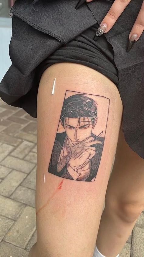 Square Tattoo, Light Tattoo, Dragon Tattoo For Women, Manga Tattoo, Wicked Tattoos, Full Body Tattoo, Cute Tiny Tattoos, Thigh Tattoos Women, Tattoo Feminina